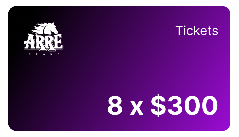 🎟️ 8 x $300 Solo Tickets