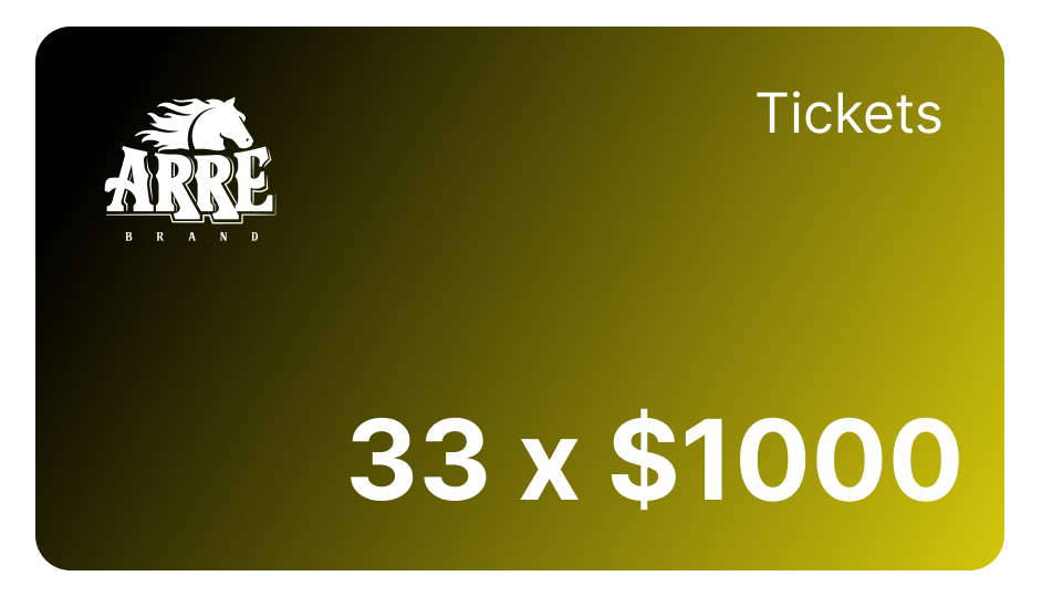 🎟️ 33 x $1,000 Solo Tickets